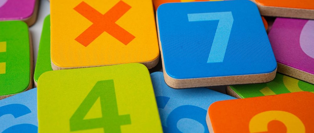 Math Number colorful background, education study mathematics learning teach concept.